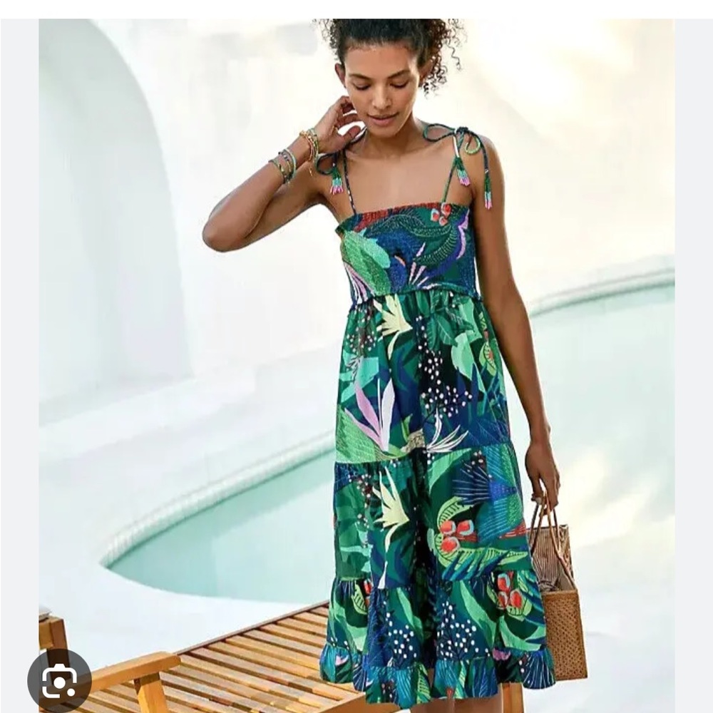 Farm Rio smocked dress NWT XS